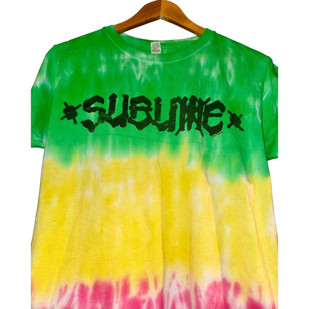 Sublime Tie Dye T Shirt Womens Small Reggae 2019 Band Rare Neon Festival Rainbow - Picture 2 of 6